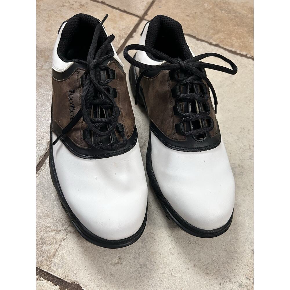 FootJoy‎ GreenJoys Shoes Mens 9M Plastic Spike Golf Cleats Sneakers 45516 White